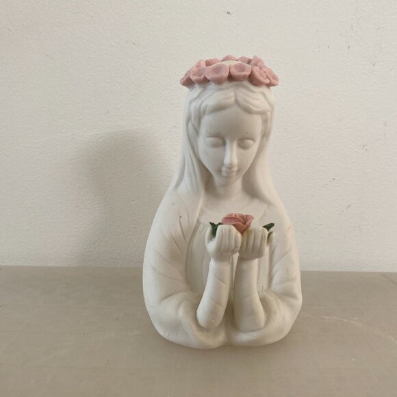 Illuminated Virgin Mary Porcelain Sculpture - Picture 4 of 10